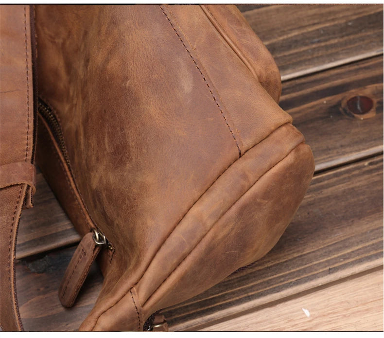 Genuine Leather Waist Packs Men Waist Bags Fanny Pack Belt Bag Phone Bags Travel Waist Pack Male Small Waist Bag Leather