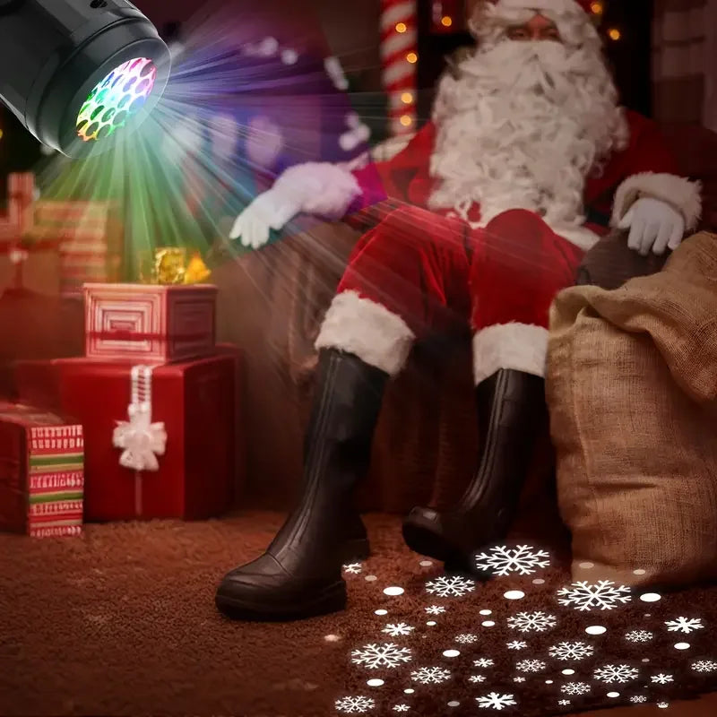 Snowflake Projector Lights Christmas Decoration Outdoor/Indoor USB Rotating Snowflake Ambient Light for Festive Party Xmas Decor